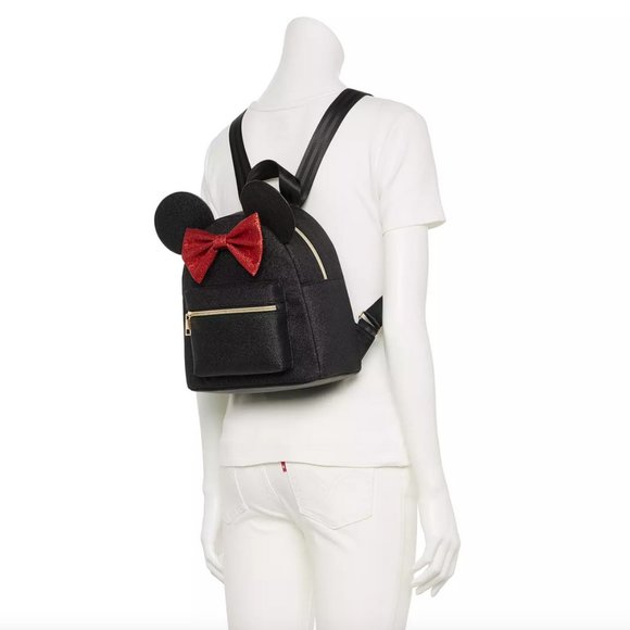 Disney Minnie Mouse Bow and Ears Sparkle Mini Backpack - Picture 4 of 6